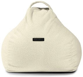 Krémový detský sedací vak z textílie buklé Game Amuse – SLOWDOWN