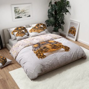 3D bavlnené obliečky TURTLE biele Rozmer obliečky: 70 x 90 cm | 140 x 200 cm