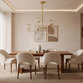 Toolight Toolight, Závesná lampa sklenené gule 3 ks APP918-3CP, zlatá, OSW-03230