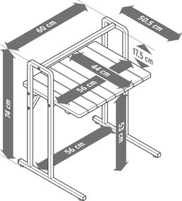C-stôl s veľkou stolovou doskou