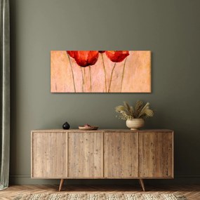 Obraz - Červené tulipány (120x50 cm)