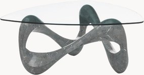 Ručne vyrobený konferenčný stolík so sklenenou doskou Stone Decor