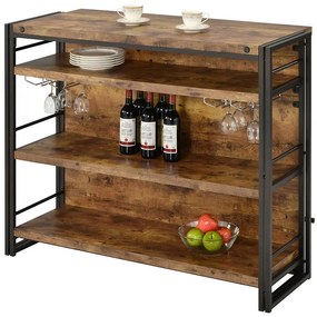 Barový stôl GC5140 Hnedá/Čierna