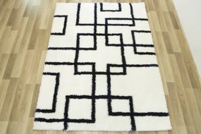 Koberec Boho 616 krémová / tmavomodrá