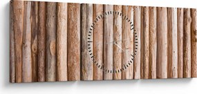 Obraz - Bambus (s hodinami) (90x30 cm)