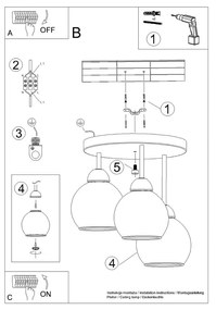 Čierne stropné svietidlo ø 15 cm Grande – Nice Lamps