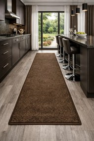 Vopi, Behúň na mieru Eton hnedý 97, šíre 120 cm, hnedá, chodba / predsieň