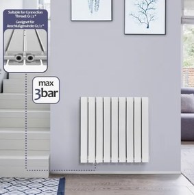 Aquamarin Horizontálny radiátor - 819 W - 600 x 614 x 69 mm