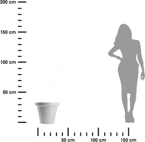 Plastový květináč Riflo 33,9x39 cm bílý