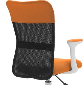 Detská stolička Neoseat MONKEY WHITE s podnožou — látka, biela / oranžová