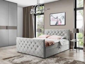 Kontinentálna posteľ Dotan, Rozmer postele: 200x200, Dostupné poťahy: Amor Velvet 4318