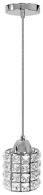 Toolight - Krištáľová závesná lampa 1xE27 APP727-1CP, chrómová, OSW-06875