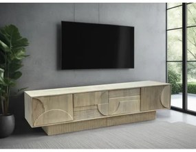 TV-skrinka 46803 Art Deco 200cm Drevo Mango Biela - Komfort-nábytok