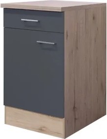 Dolná kuchynská skrinka Tiago US50, dub san remo/šedá, šírka 50 cm%