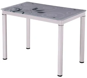 Jedálenský stôl 100 cm Damion (biela + biela) (pre 4 osoby). Akcia -12%. Vlastná spoľahlivá doprava až k Vám domov. 1050078