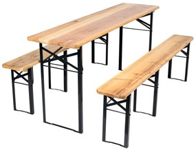 Záhradná zostava set drevený stôl + 2 lavice 170 cm