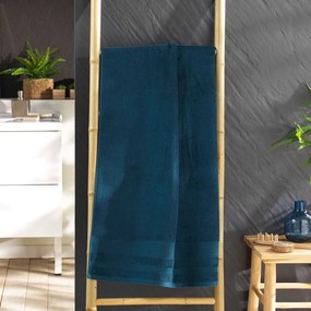 Tmavomodrá froté bavlnená osuška 70x130 cm Tendresse – douceur d'intérieur