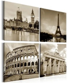 Obraz - European Capitals Veľkosť: 60x60, Verzia: Na talianskom plátne