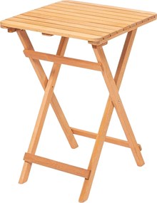 Skládací zahradní odkládací stolek Lipo 50 cm z masivu hnědý