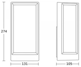 Steinel 085254 - LED Vonkajšie nástenné svietidlo L42C LED/12,6W/230V IP54