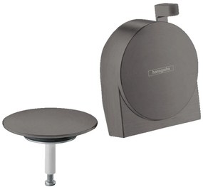 Hansgrohe Exafill S, vrchná sada vaňového výtoku, odtokovej a prepadovej súpravy, kartáčovaný čierny chróm, HAN-58117340
