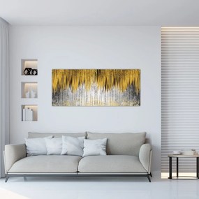 Obraz - Zlaté čiary (120x50 cm)