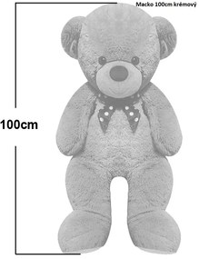 Monzana Veľký plyšový medveď BENY, 100cm, krémová