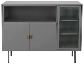 Sivá kovová vitrína 104x80 cm Rosalie – Støraa