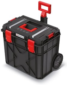 Kufor s kolieskami A, 51 cm, upínacie lišty, čierna