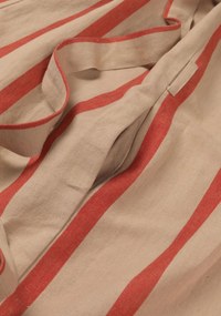 Ferm Living Ľanový župan Camel/Red