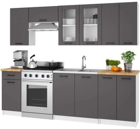 Horná kuchynská skrinka OLIWIA W80 H720 biela / sivá