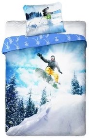 Detská posteľná bielizeň snowboard 1ks 70x80 cm (štandard zdarma) Šírka: 160 cm | Dĺžka: 200 cm