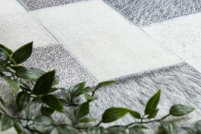 Koberec PATCHWORK 21723 sivý - imitácia kože krava, deski