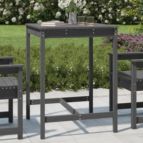 Záhradný stolík sivý 82,5x82,5x110 cm borovicový masív 824083