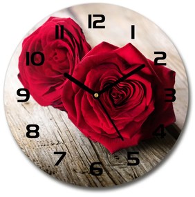 Sklenené hodiny okrúhle Ruže na strome pl_zso_30_c-f_99658852