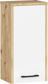 Závesná kúpeľňová skrinka Fin 30 cm dub artisan/biela