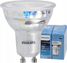 LED žiarovka Philips GU10 - 3,5 W - 255Lm 36 ° - teplá biela 3000K - CorePro Premium