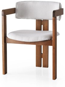 Jedálenská stolička CO z masívu béžová/orech