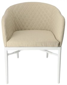 KORAT záhradná stolička s podrúčkami beige