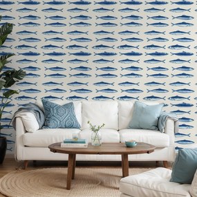 Fototapeta - Modré ryby (147x102 cm)