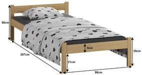 Drevená posteľ Kaja 90x200