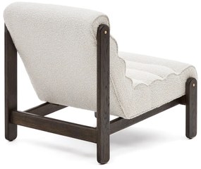 Biele kreslo z textílie buklé Magira – Kave Home