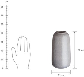LOU Váza 20 cm - šedá