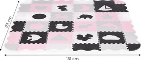 Penová podložka s plotom puzzle suchý bazén 36 kusov ECOTOYS