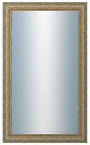 DANTIK - Zrkadlo v rámu, rozmer s rámom 60x100 cm z lišty ZVRATNÁ bielozlatá plast (3067)