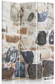 Ozdobný paraván, Stará kamenná zeď - 110x170 cm, trojdielny, klasický paraván