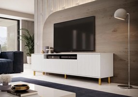 PKM, FREZIA TV stolík, biely, 42x200x40 cm