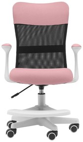 Detská stolička Neoseat MONKEY WHITE s podnožou — látka, biela / svetlo ružová