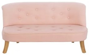 Cool &amp; Funny Somebunny Detská sedačka ľanová púdrovo ružová - Biela, 17 cm