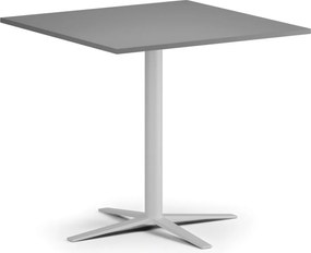 Konferenčný stolík AURA, 60x60 cm, biela podnož, grafit